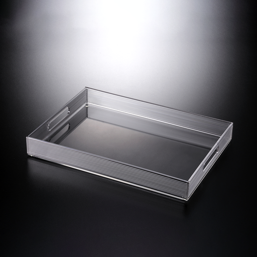[02-999] Vague Acrylic Serving Tray 43 cm x 30.5 cm Clear
