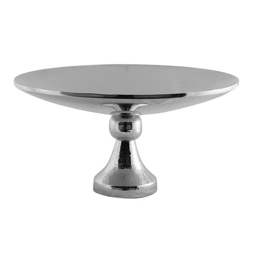 [05-014S] Vague Round Cake Stand Stainless Steel Shiny Finish 36 cm India