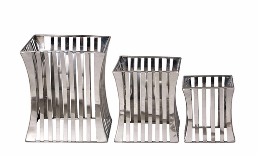 [05-104] Vague Stainless Steel Square Riser Set of 3 Pieces