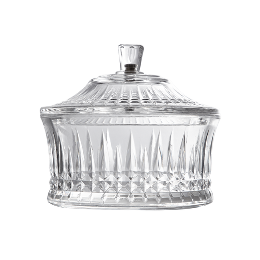 [02-1354] Vague Acrylic Round Bowl with Lid 12 cm