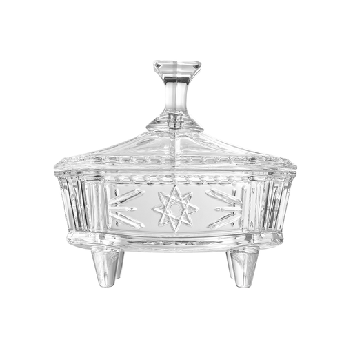 [02-1356] Vague Acrylic Square Bowl with Lid 10 cm