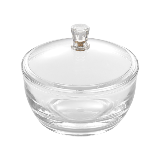[02-1369] Vague Acrylic Round Bowl with Lid 12 cm