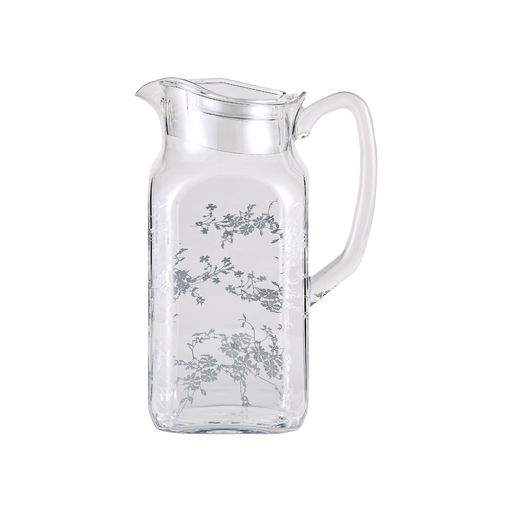 [02-1383] Vague Acrylic Jug Silver Petal 1.9L