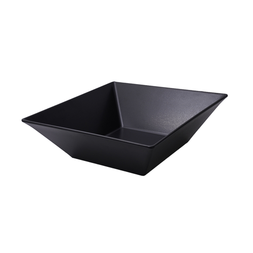 [36-494MT] Vague Melamine Square Bowl 40 x 40 x 13 cm Black Matt Finish