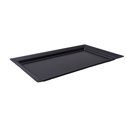 [36-503MT] Vague Melamine Tray 45.7 x 28 cm Black Matt Finish