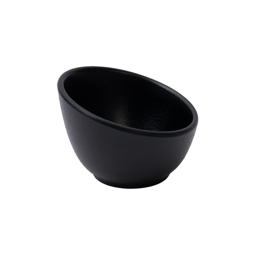[36-545MT] Vague Melamine Small Bowl 7.2 x 7 x 5 cm Black Matt Finish