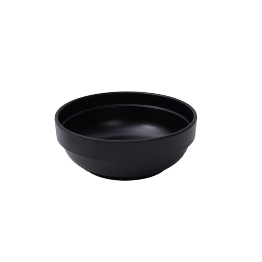 [36-548MT] Vague Melamine Round Stackable Bowl 15.2 x 6 cm Black Matt Finish