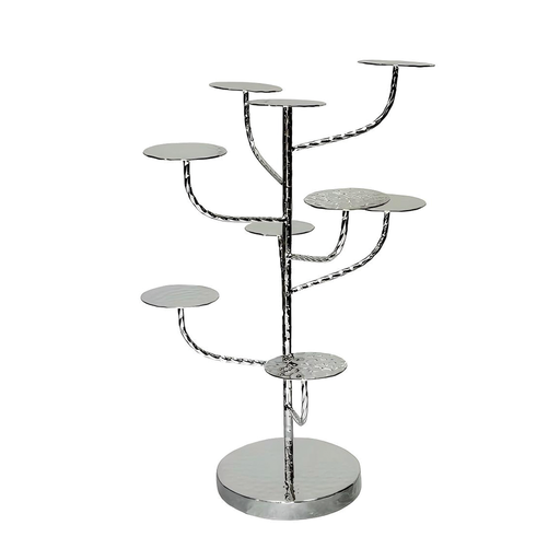 [BF-098] Vague Silver Food Display Stand 42 x H25 cm