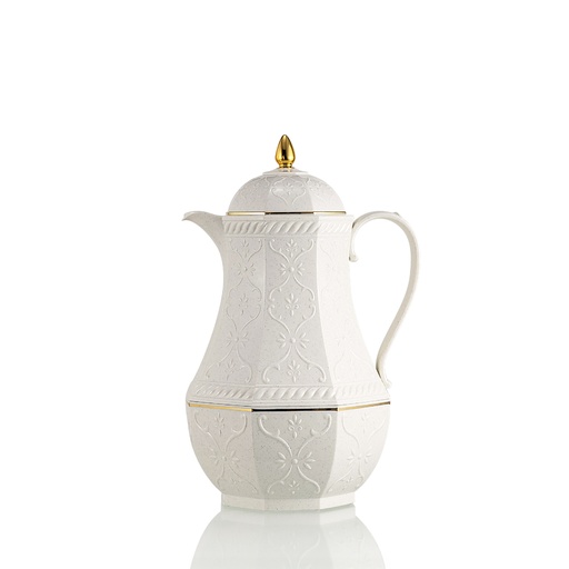 [RS-52882] Rose Tea Vacuum Flask 0.65 Liter Dotted White / RS-624-06-A27