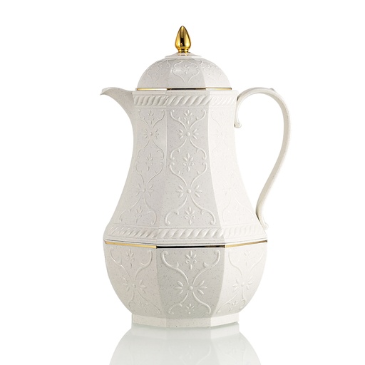 [RS-52884] Rose Tea Vacuum Flask 1.3 Liter Liter Dotted White / RS-624-13-A27