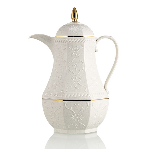 [RS-52887] Rose Coffee Vacuum Flask 1.3 Liter Dotted White / RS-624-13-CF-A27