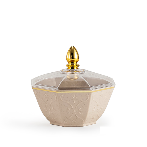 [RS-52904] Rose Plastic Dates Bowl Beige / MR-624-DT-A15