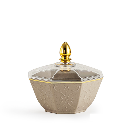 [RS-52910] Rose Plastic Dates Bowl Dotted Brown / MR-624-DT-A32