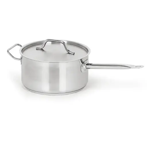 [CR028] Caternox Stainless Steel Saucepan with Lid D22 x 15.5 cm (5.89L / 6.23Qt.)