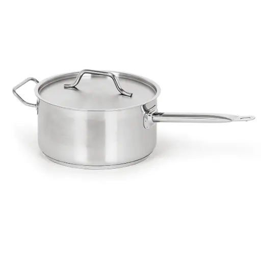 [CR028] Caternox Stainless Steel Saucepan with Lid D22 x 15.5 cm (5.89L / 6.23Qt.)