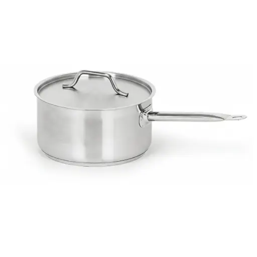 [CR029] Caternox Stainless Steel Saucepan with Lid D24 x 7.5 cm (3.30L / 3.50Qt.)