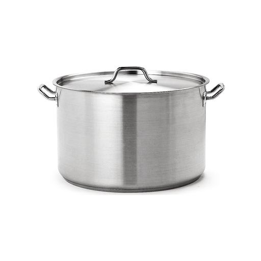 [CR052] Caternox Stainless Steel High Casserole with Lid D24 x 16 cm (7.24L / 7.65Qt.)