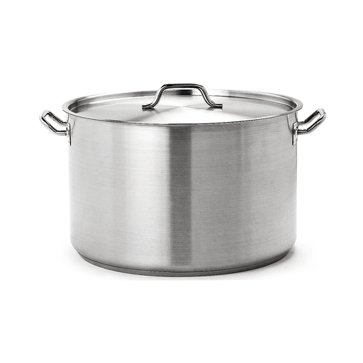 [CR068] Caternox Stainless Steel High Casserole with Lid D40 x 25 cm (31.42L / 33.2Qt.)