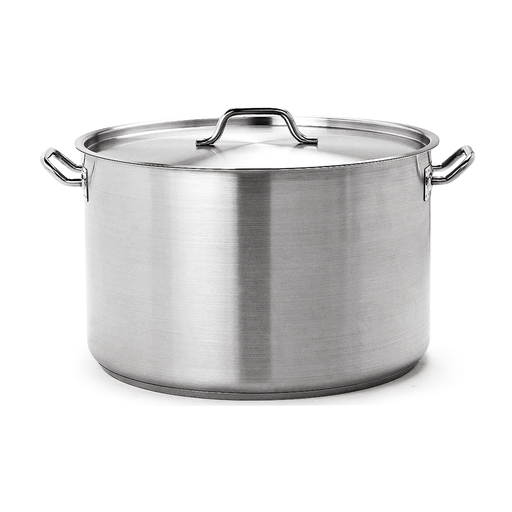 [CR072] Caternox Stainless Steel High Casserole with Lid D50 x 32 cm (62.83L / 66.39Qt.)