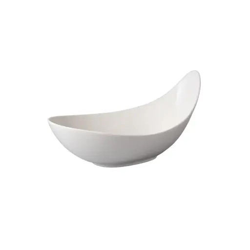 [08-1596] Porceletta Ivory Porcelain 17" Tear Drop Serving Bowl