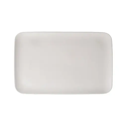 [08-1670] Porceletta Ivory Porcelain Modern Buffet Platter 43.6 x 28.7 x 1.9 cm