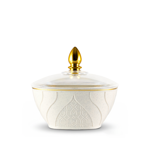 [RS-52958] تمرية بلاستيك لون أبيض منقط موديل 288 من ترامس روز