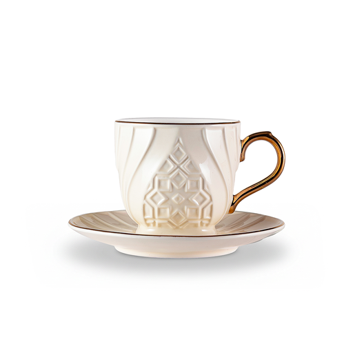 [RP-83035] 288-MLK-A01 / Rose 12 Pcs Milk Cups And Saucers (6+6)