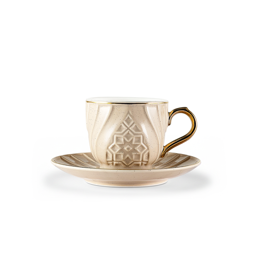 [RP-83040] 288-COF-A15 / Rose 12 Pcs Coffee Cups And Saucers (6+6)