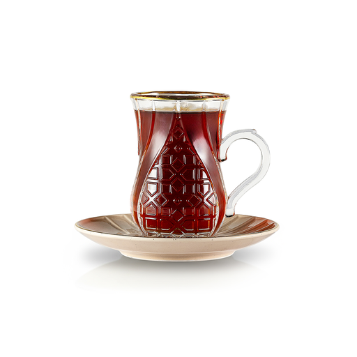 [RP-83041] 288-TEA-A15 / Rose 12 Pcs Tea Cups And Saucers (6+6)