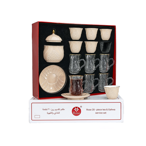 [RP-83043] 288-20-A15 / Rose 20 Pcs Tea & Coffee Set