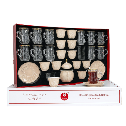 [RP-83044] 288-38-A15 / Rose 38 Pcs Tea & Coffee Set