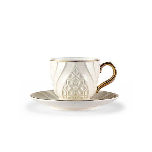 [RP-83047] 288-COF-A27 / Rose 12 Pcs Coffee Cups And Saucers (6+6)