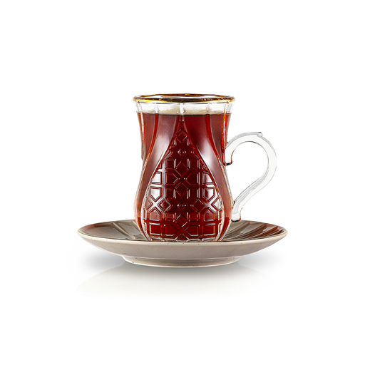 [RP-83055] 288-TEA-A32 / Rose 12 Pcs Tea Cups And Saucers (6+6)