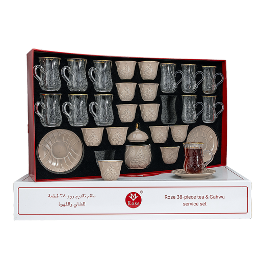 [RP-83058] 288-38-A32 / Rose 38 Pcs Tea & Coffee Set