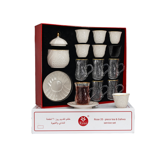 [RP-83064] 288-20-A35 / Rose 20 Pcs Tea & Coffee Set