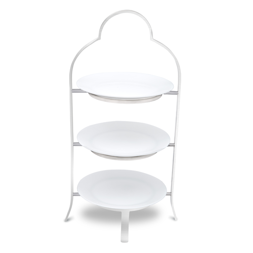 [05-183] Vague Stainless Steel Stand with 3 Plates 28 cm India