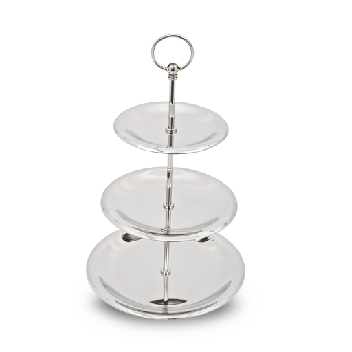 [05-185] Vague Stainless Steel Cake Stand Sleek India