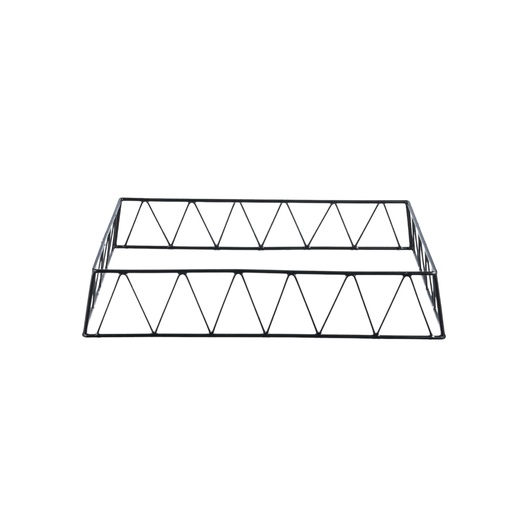 [05-285] ستاند تقديم  مستطيل لون اسود GN 1/1 قصير 55.6سم*35.2سم*10.8سم من ڤاج