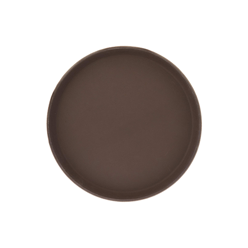 [13-003] Vague Non Slip Plastic Slip Tray Brown Round 45 cm