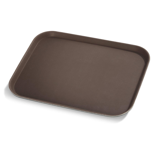 [13-013] Vague Non Slip Plastic Slip Tray Rectangular Brown 30 cm x 40 cm