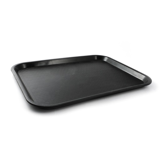 [13-195BK] Vague Fast Food Tray Plastic 45 cm x 35 cm Black