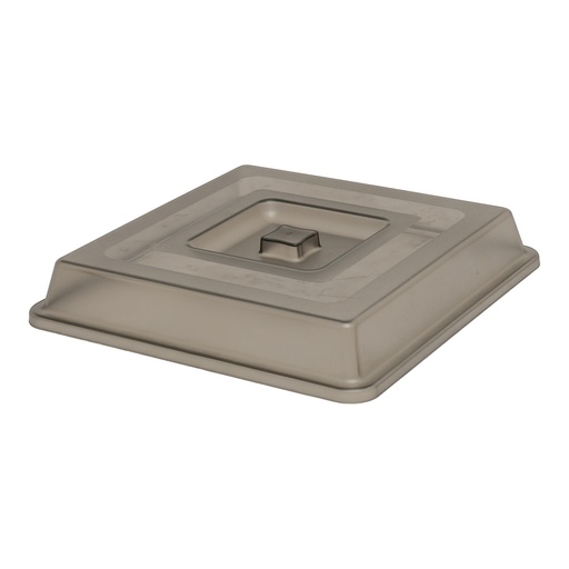 [13-653] Vague Plastic Square Cover 23 cm Smoke Color