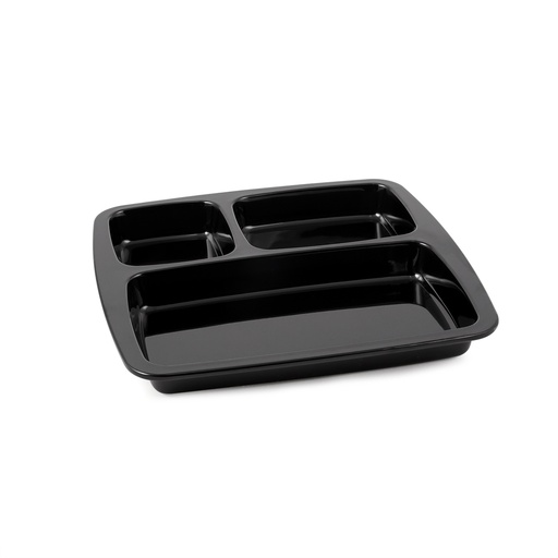 [36-467B] Vague Melamine Square 3 Compartment Divided Platter 25 cm