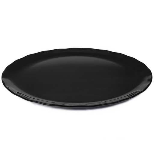 [36-508B] Vague Melamine Round Wavy Edge Serving Platter 20"