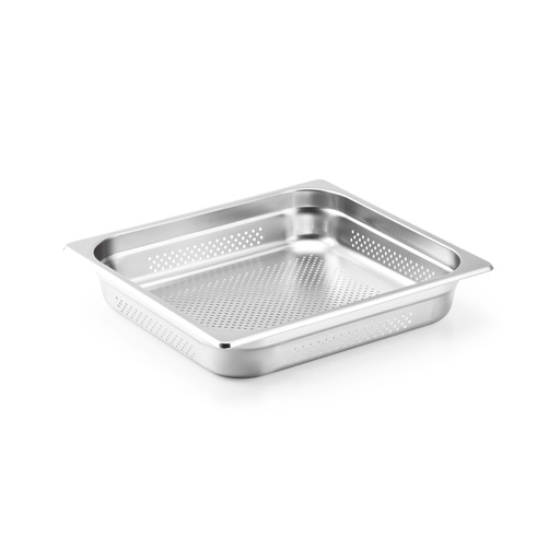 [GN-065-U12] Vague Stainless Steel Perforated Gastronorm Pan GN-Perforated 2/3 -65 mm