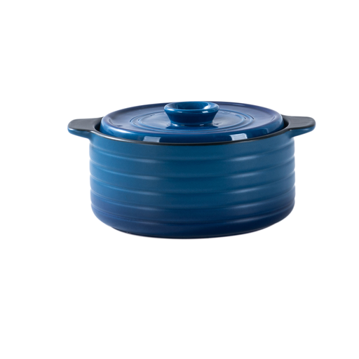 [03-363] Che Brucia Ceramic Blue Direct Fire 1.2 Liter Casserole