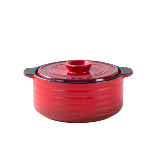 [03-365] Che Brucia Red Ceramic Direct Fire 1.8 Liter Casserole