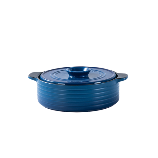 [03-366] Che Brucia Ceramic Blue Direct Fire 2 Liter Casserole