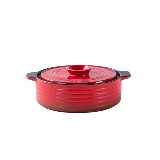 [03-367] Che Brucia Ceramic Red Direct Fire 2 Liter Casserole