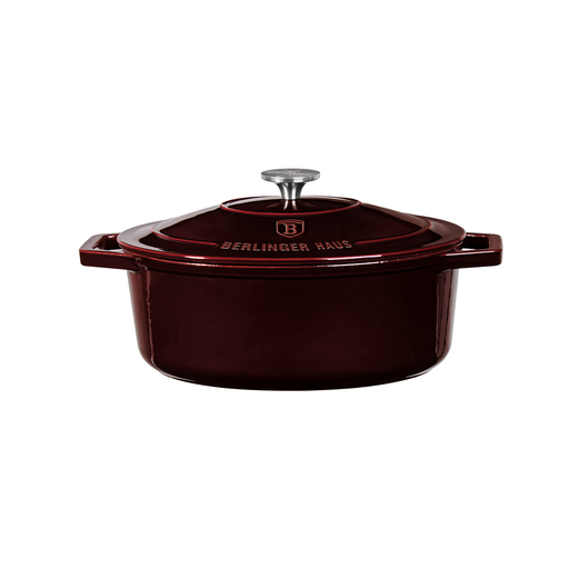 [BH-056] Berlinger Haus Burgundy Cast Iron Oval Roaster 30 cm / BH/6499